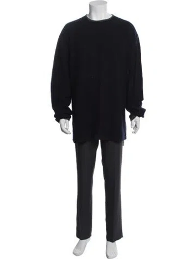 Pre-owned Iceberg Virgin Wool Crew Neck Pullover In Black
