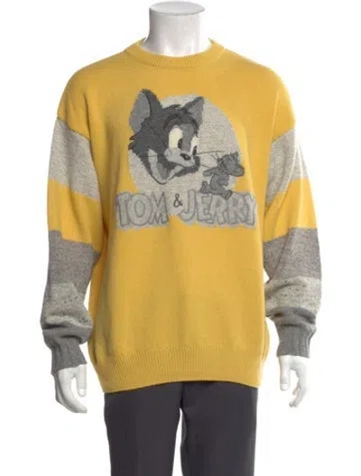 Pre-owned Iceberg Virgin Wool Graphic Print Pullover In Neutral