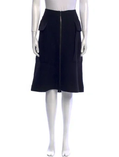 Pre-owned Iceberg Virgin Wool Mini Skirt In Black