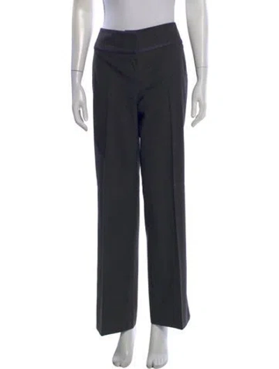 Pre-owned Iceberg Virgin Wool Straight Leg Pants In Gray