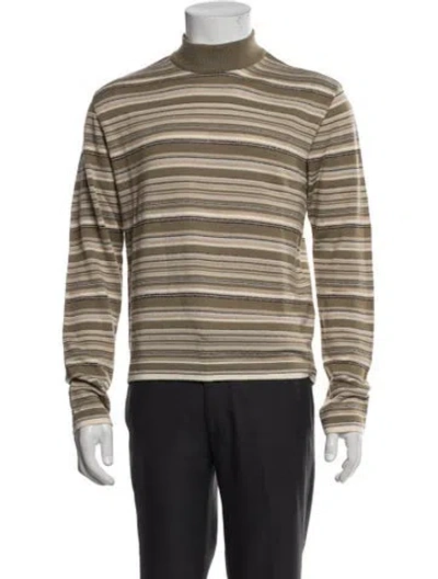 Pre-owned Iceberg Virgin Wool Striped Pullover In Neutrals