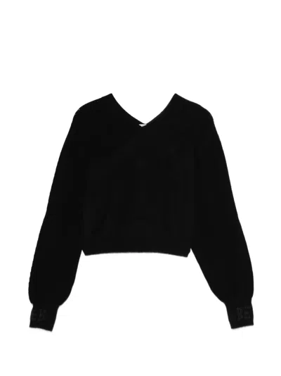 Iceberg V-neck Knitted Sweater In Black