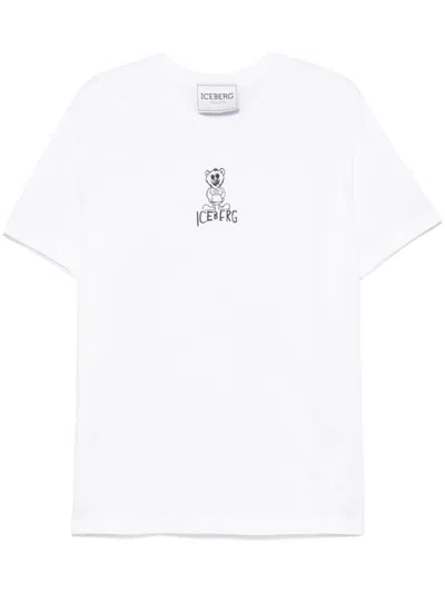 Iceberg White Crew Neck Cotton T-shirt