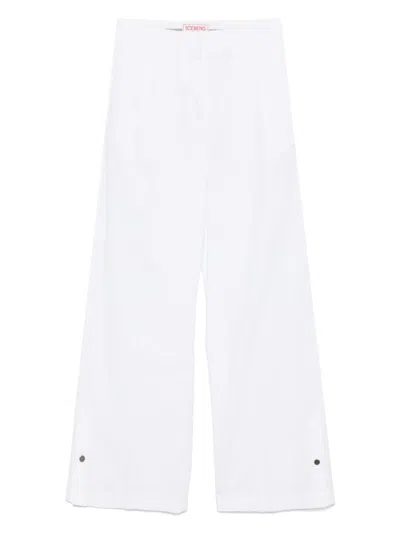 Iceberg White Trousers With Pinces