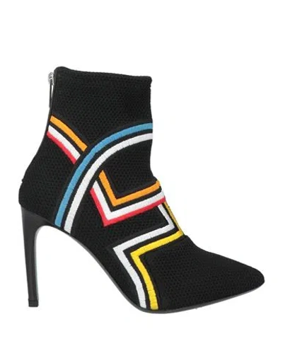 Iceberg Woman Ankle Boots Black Size 8 Textile Fibers