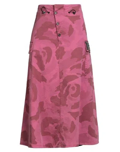 Iceberg Woman Denim Skirt Mauve Size 4 Cotton, Elastane In Pink
