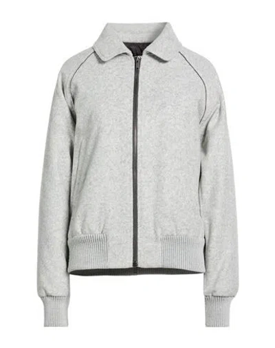 Iceberg Woman Jacket Light Grey Size 6 Polyester, Acrylic, Wool In Multi