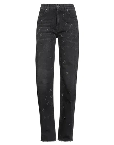 Iceberg Woman Jeans Black Size 30 Cotton, Elastane