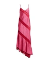 Iceberg Woman Maxi Dress Fuchsia Size 4 Polyester, Cotton, Polyamide In Pink