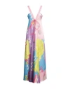 Iceberg Woman Maxi Dress Pink Size 4 Polyester, Polyamide, Viscose In Pink