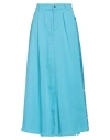 Iceberg Woman Maxi Skirt Azure Size 4 Cotton, Elastane In Blue