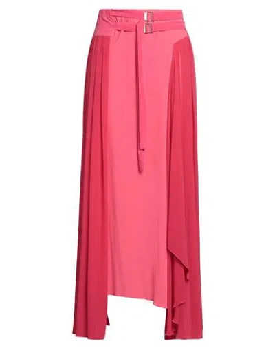 ICEBERG ICEBERG WOMAN MAXI SKIRT FUCHSIA SIZE 6 ACETATE, SILK