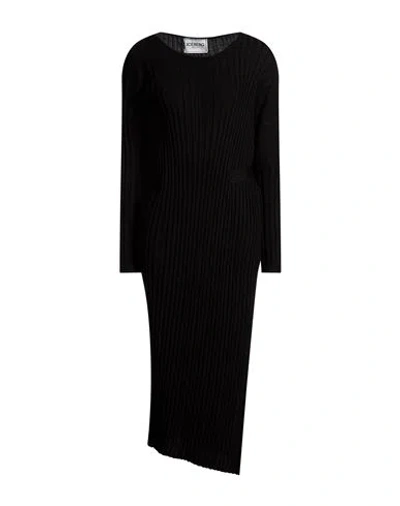 Iceberg Woman Midi Dress Black Size Xl Virgin Wool