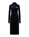 Iceberg Woman Midi Dress Blue Size 8 Polyester, Elastane In Blue