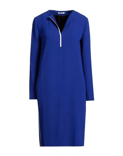 Iceberg Woman Midi Dress Bright Blue Size 4 Polyester