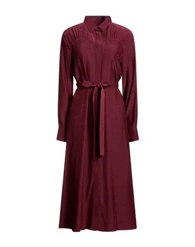 Iceberg Woman Midi Dress Burgundy Size 4 Acetate, Viscose In Red