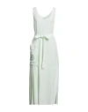 Iceberg Woman Midi Dress Light Green Size 10 Acetate, Silk In Green