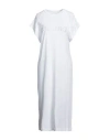 Iceberg Woman Midi Dress White Size 8 Cotton In White