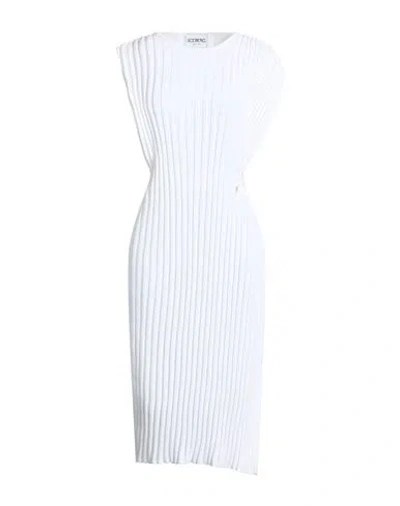 Iceberg Woman Midi Dress White Size S Cotton