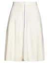Iceberg Woman Midi Skirt Cream Size S Acrylic, Wool In White