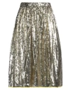 Iceberg Woman Midi Skirt Gold Size 10 Polyester In Gold