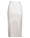Iceberg Woman Midi Skirt Light Grey Size S Wool, Polyamide, Viscose, Mohair Wool, Cashmere In White