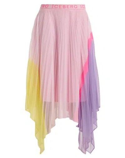 Iceberg Woman Midi Skirt Pink Size Xs Polyamide, Polyester