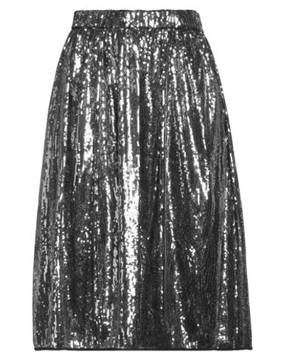 Iceberg Woman Midi Skirt Steel Grey Size 12 Polyester