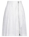 Iceberg Woman Midi Skirt White Size 10 Cotton In White