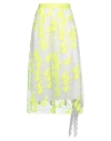 Iceberg Woman Midi Skirt Yellow Size 2 Polyester In Yellow