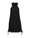Iceberg Woman Mini Dress Black Size 6 Cotton, Polyester In Black