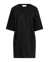 Iceberg Woman Mini Dress Black Size M Cotton, Glass In Black