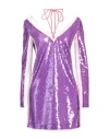 Iceberg Woman Mini Dress Mauve Size 4 Polyester, Acetate, Viscose In Purple