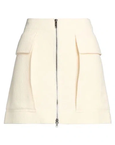 Iceberg Woman Mini Skirt Ivory Size 6 Virgin Wool In White