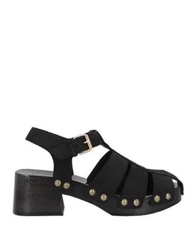 Iceberg Cage-design Buckled Sandals In Black