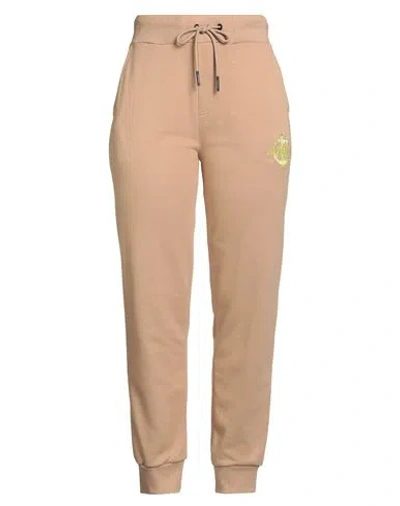 Iceberg Woman Pants Camel Size Xxl Cotton, Polyester In Neutral