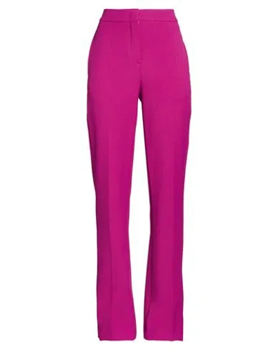 Iceberg Woman Pants Fuchsia Size 6 Polyester, Viscose, Elastane In Purple