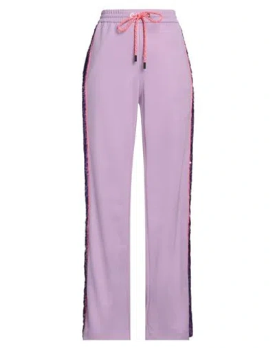 Iceberg Woman Pants Light Purple Size 8 Polyester, Cotton