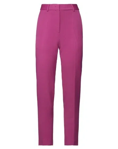 Iceberg Woman Pants Mauve Size 4 Polyester, Viscose, Elastane, Virgin Wool In Purple