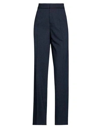 Iceberg Woman Pants Navy Size 8 Polyester, Viscose, Wool, Elastane In Blue