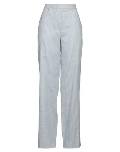 Iceberg Woman Pants Sky Blue Size 6 Linen, Cotton, Polyester