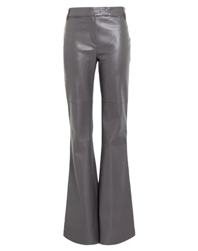 Iceberg Woman Pants Taupe Size 6 Polyester, Polyurethane In Gray