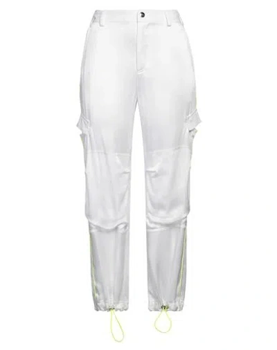 Iceberg Woman Pants White Size 10 Acetate, Viscose