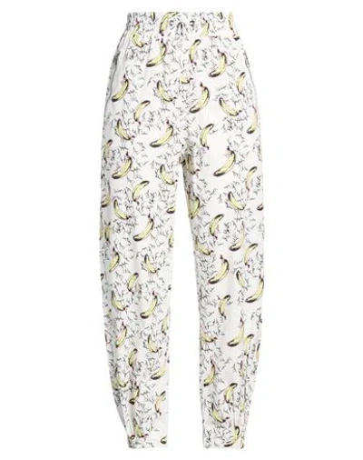 Iceberg Woman Pants White Size 8 Cotton In Multi