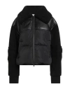 Iceberg Woman Puffer Black Size 6 Polyester, Wool, Polyamide, Mohair Wool In Black