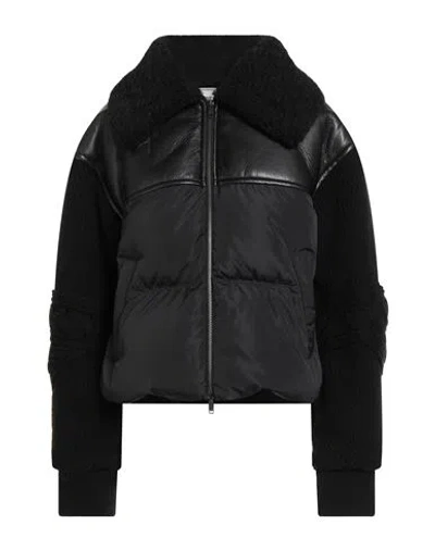 Iceberg Woman Puffer Black Size 6 Polyester, Wool, Polyamide, Mohair Wool