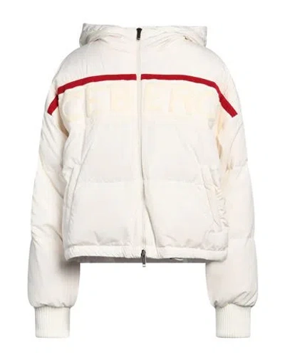 Iceberg Woman Puffer Ivory Size 6 Polyester In White
