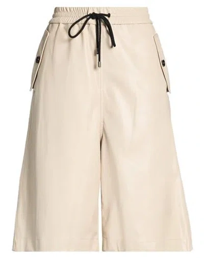 Iceberg Woman Shorts & Bermuda Shorts Beige Size 4 Polyester, Polyurethane In Neutral