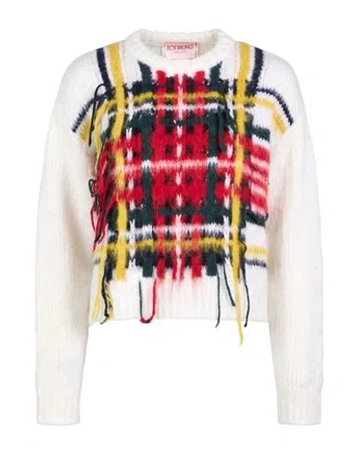 Iceberg Woman Sweater Red Size S Wool, Acrylic, Polyamide, Mohair Wool, Alpaca Wool