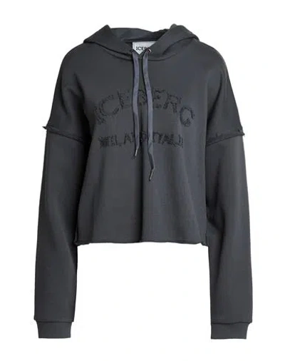 Iceberg Woman Sweatshirt Grey Size M Cotton In Gray